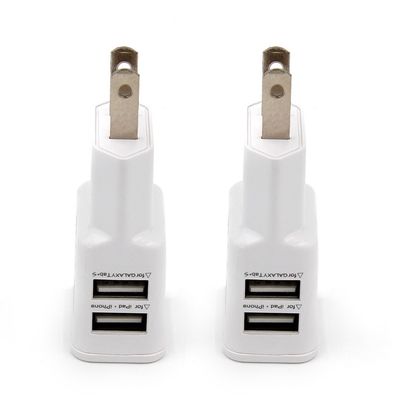 5v Dual Usb Fast Charging 2-Port Wall Charger 2.4 Amp Usb Plug Charger for US outlet