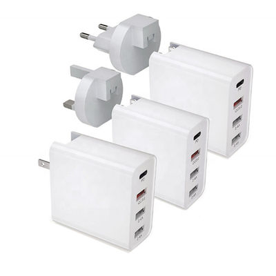 Au-dessus du type adaptateur d'USB de protection de tension de mur du QC 3,0 du palladium 48W USA de C