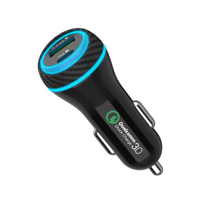 Adaptateur de chargeur de voiture du QC 3,0 51W USB C USB A de palladium pour le téléphone portable